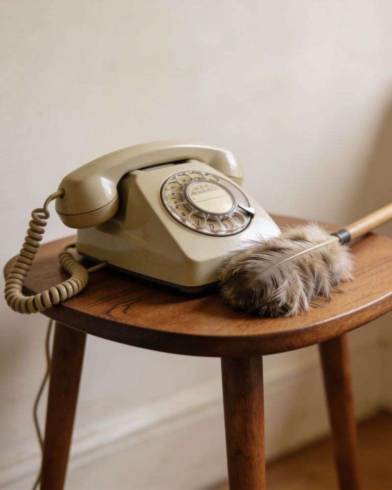 Telephone and duster